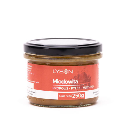 Miodowita - miód z pyłkiem, mleczkiem i propolisem