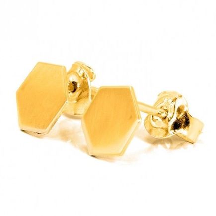 Kolczyki - hexagon wypełniony